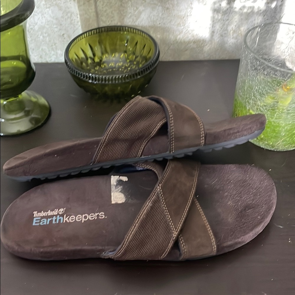 Mens Timberland Earthkeepers Brown Slip In Sandals size 8M